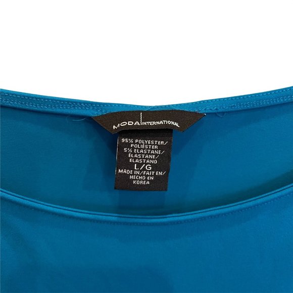 Moda International Victoria's Secret Cocktail Dress Cold Shoulder Blouson Midi L - Picture 5 of 10